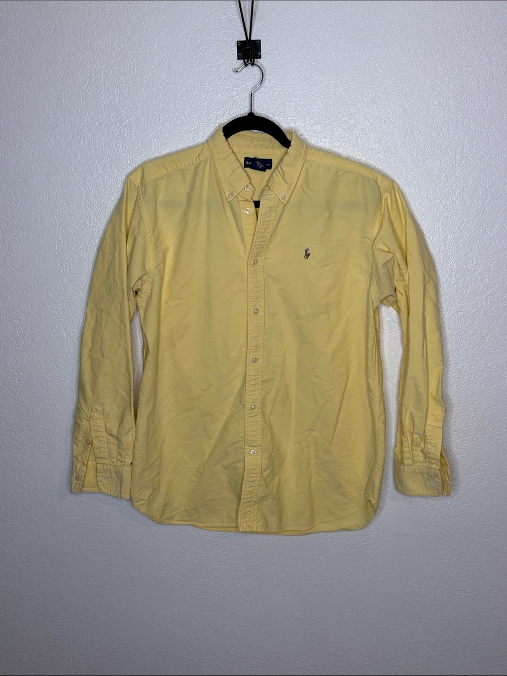 Ralph Lauren Butter Yellow Cotton Button Down Shirt Size 20 Preppy Classic